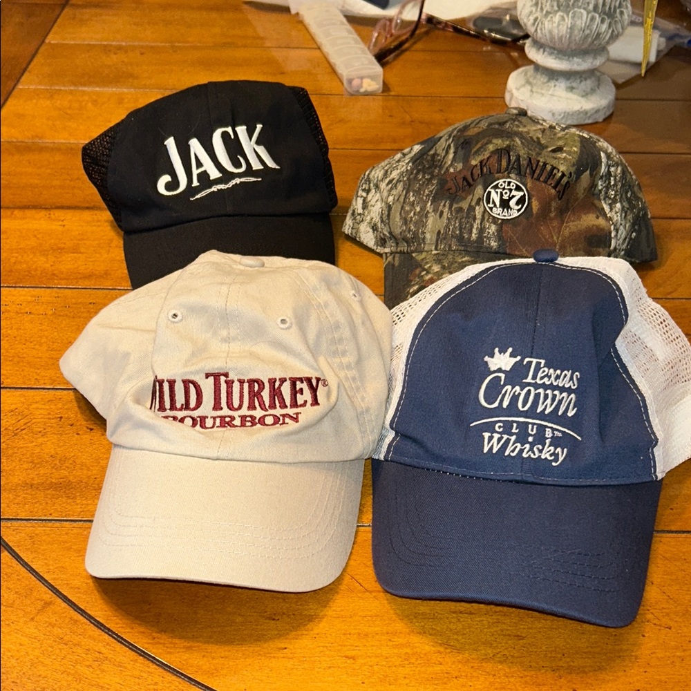 Assorted whisky/bourbon Branded Baseball Caps